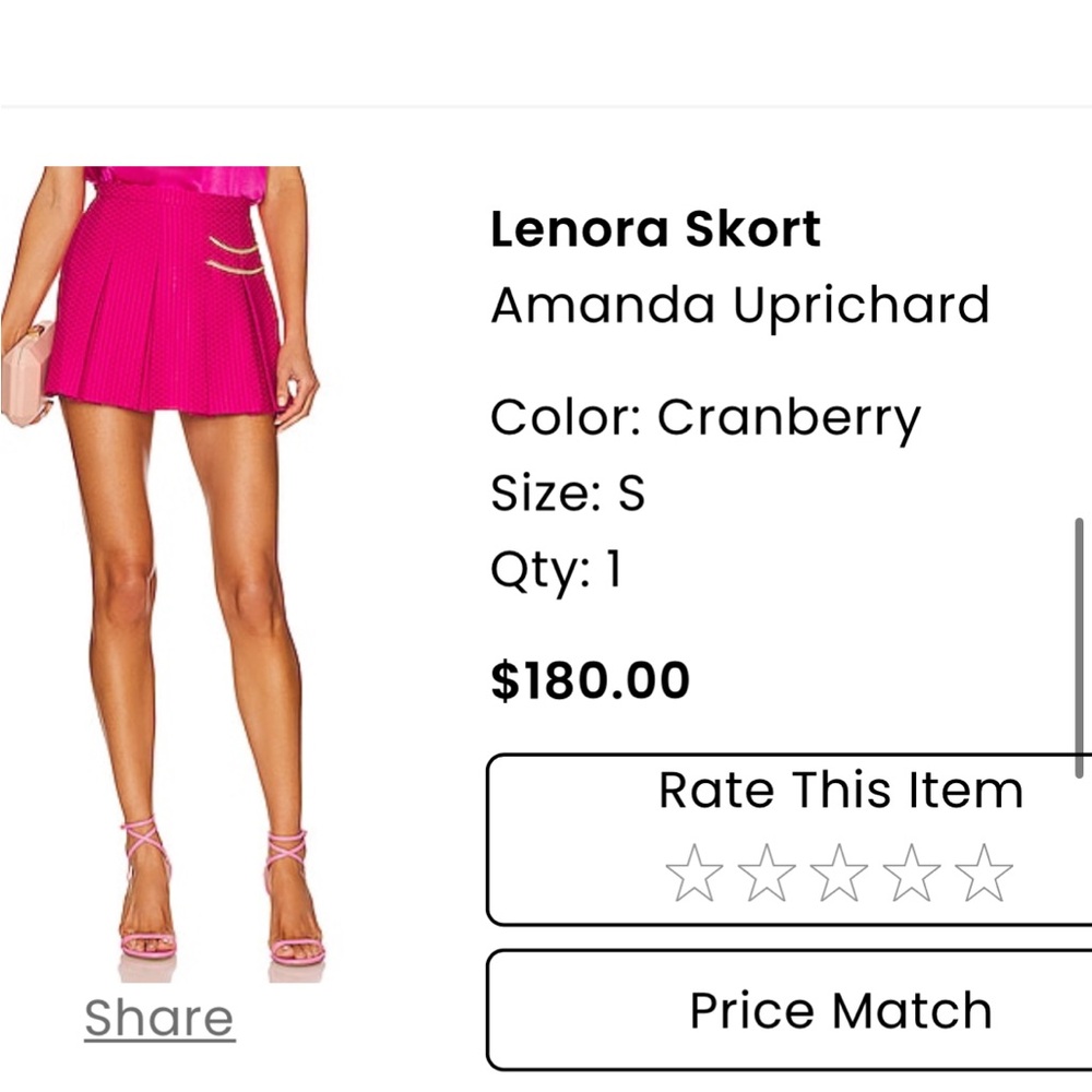 Amanda uprichard pink skirt